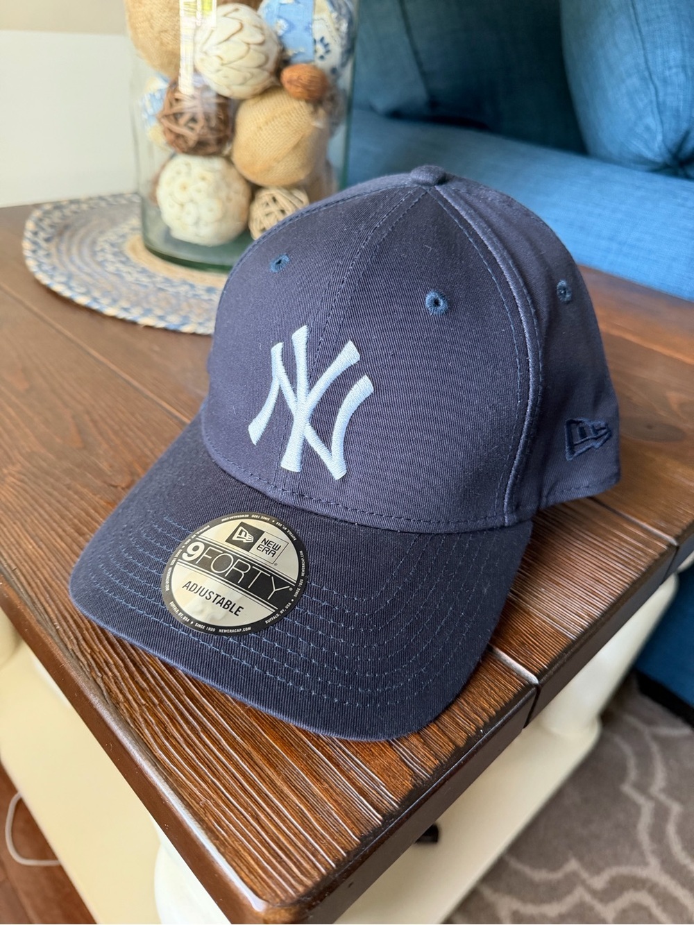 New Era Navy Blue New York Yankees 9FORTY Adjustable Hat